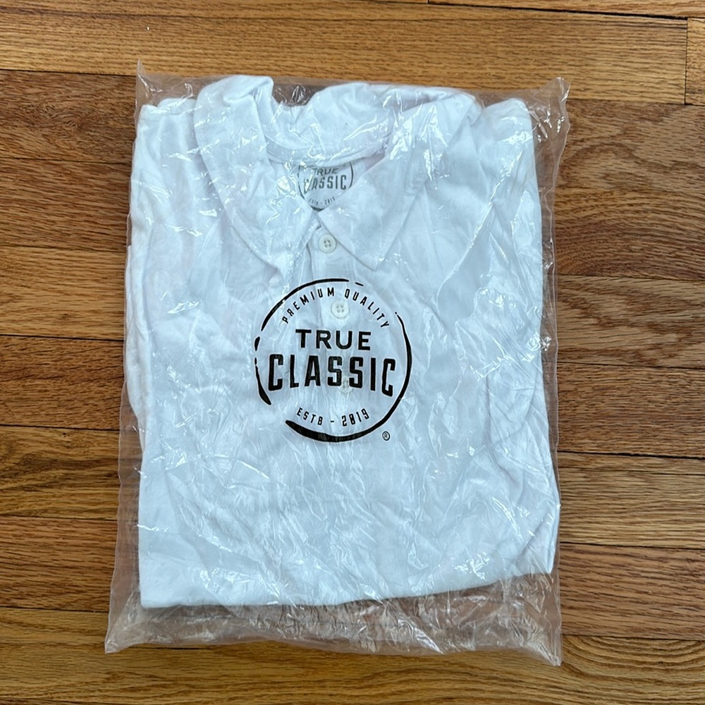 Never opened true classic T short sleeve polo
